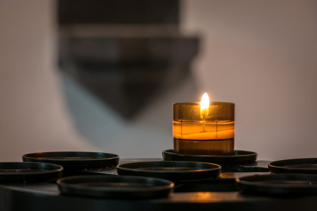 candle in an apartment