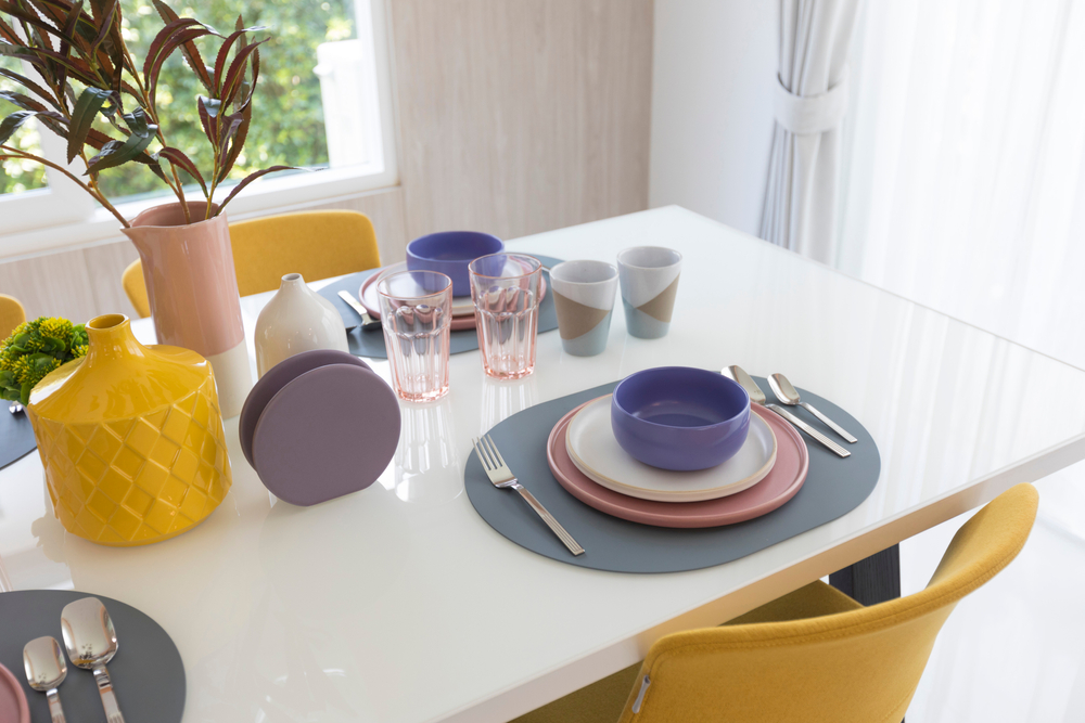 purple dining set